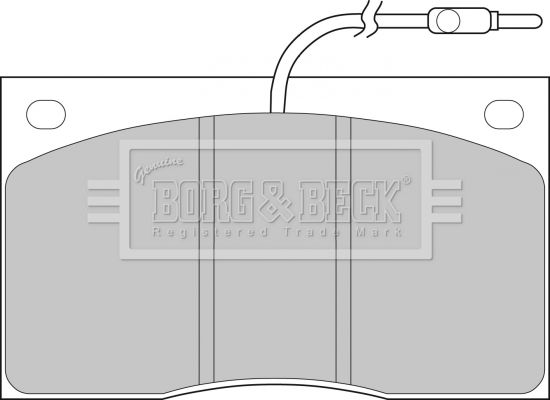 BORG & BECK Комплект тормозных колодок, дисковый тормоз BBP1065